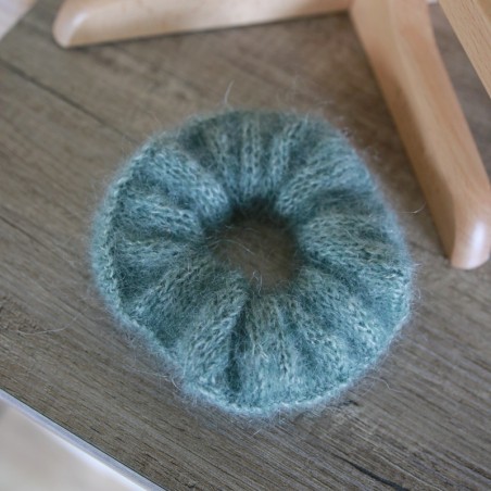 Scrunchie do włosów, moher + jedwab