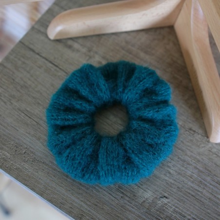 Scrunchie do włosów, alpaka + jedwab