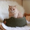 Chunky Cat Bed - AVOCADO