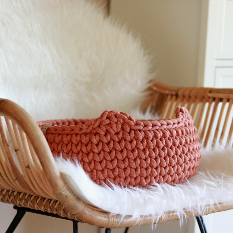 Chunky Cat Bed - TERRACOTTA